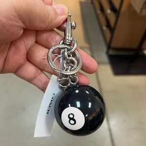 Coach Eight Ball Bag Charm NWT